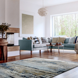 Esselle Home Solar Neptune Natural and Blue Rug 160 x 230cm - Wilko - thumbnail 3