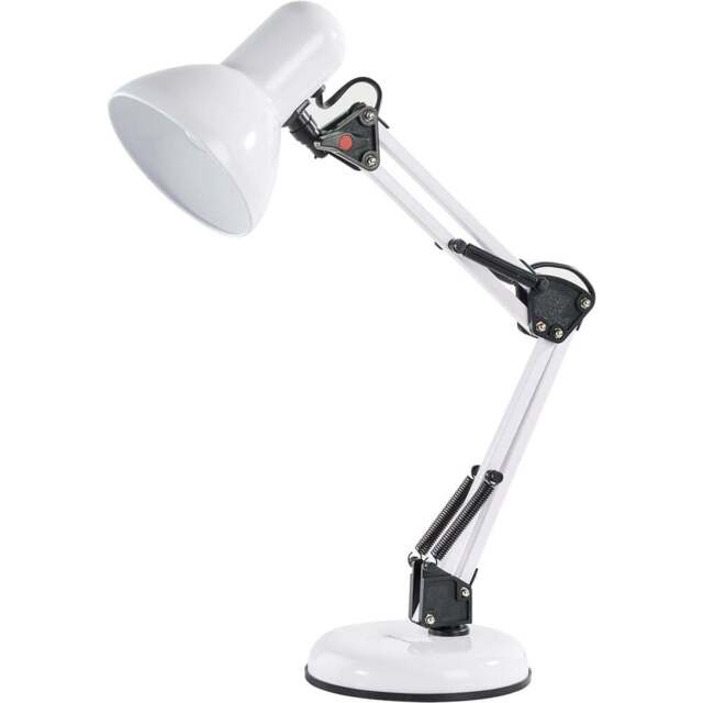Innoteck White Swing Arm Desk Lamp - Size: 34 x 12.5 x 12.5cm - Wilko - image 1