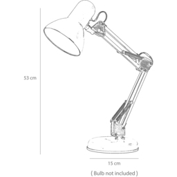 Innoteck White Swing Arm Desk Lamp - Size: 34 x 12.5 x 12.5cm - Wilko - thumbnail 7