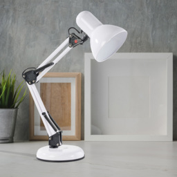 Innoteck White Swing Arm Desk Lamp - Size: 34 x 12.5 x 12.5cm - Wilko - thumbnail 3