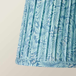 ValueLights Alba Tapered Leaf Pleated Small Ceiling Lamp Shade - Size: 15 x 25 x 25cm - Blue - Wilko - thumbnail 6