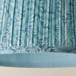 ValueLights Alba Tapered Leaf Pleated Small Ceiling Lamp Shade - Size: 15 x 25 x 25cm - Blue - Wilko - thumbnail 7