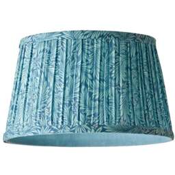 ValueLights Alba Tapered Leaf Pleated Small Ceiling Lamp Shade - Size: 15 x 25 x 25cm - Blue - Wilko