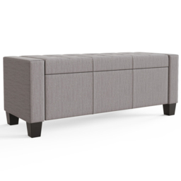 GFW Verona Grey Ottoman Storage Bench - Size: 39 x 104 x 39cm - Wilko - thumbnail 4