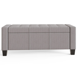 GFW Verona Grey Ottoman Storage Bench - Size: 39 x 104 x 39cm - Wilko - thumbnail 6