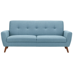 Julian Bowen Monza 3 Seater Blue Compact Retro Sofa - Wilko - thumbnail 4