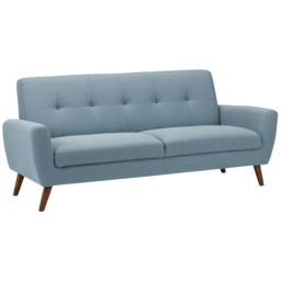 Julian Bowen Monza 3 Seater Blue Compact Retro Sofa - Wilko - thumbnail 3