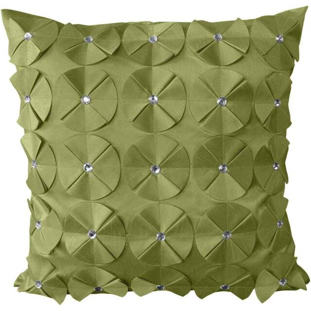 Intimates Vogue Diamante Lime Filled Cushion 43 x 43cm 2 Pack - Green - Wilko - image 1