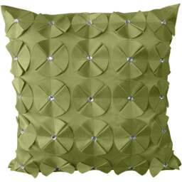 Intimates Vogue Diamante Lime Filled Cushion 43 x 43cm 2 Pack - Green - Wilko