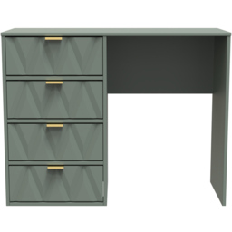 Crowndale Diamond Ready Assembled 4 Drawer Vanity Desk Reed Green - Size: 40 x 97 x 76cm - Wilko - thumbnail 4