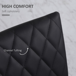 Portland Set of 4 Black Faux Leather Dining Chair - Wilko - thumbnail 7