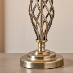 Pacific Lifestyle Jenna Antique Brass Metal Twist Table Lamp - Gold - Wilko - thumbnail 4