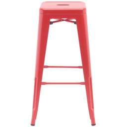 FWStyle Red Gloss Metal Bar Stool 4 Pack - Size: Set of 4 - Wilko - thumbnail 4