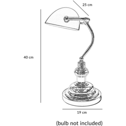 Innoteck Classic Bankers Green and Polished Brass Desk Lamp - Size: 47 x 27 x 19cm - Wilko - thumbnail 6
