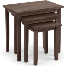 Julian Bowen Cleo Walnut Nest of Tables Set of 3 - Size: 46 x 48 x 33cm - Wilko - thumbnail 3