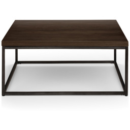 Julian Bowen Brooklyn Dark Oak Square Coffee Table - Size: 90 x 90 x 40cm - Brown - Wilko - thumbnail 4