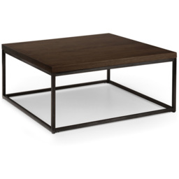 Julian Bowen Brooklyn Dark Oak Square Coffee Table - Size: 90 x 90 x 40cm - Brown - Wilko - thumbnail 3