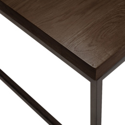 Julian Bowen Brooklyn Dark Oak Square Coffee Table - Size: 90 x 90 x 40cm - Brown - Wilko - thumbnail 5