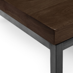 Julian Bowen Brooklyn Dark Oak Square Coffee Table - Size: 90 x 90 x 40cm - Brown - Wilko - thumbnail 7