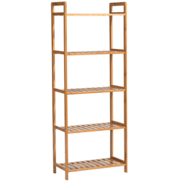 Living and Home 5 Shelf Natural Medium Bookshelf - Brown - Wilko - thumbnail 3