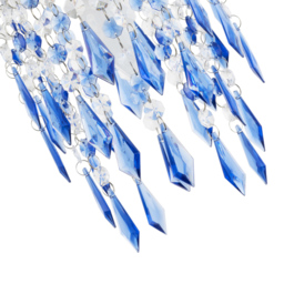 Happy Homewares Waterfall Design Clear and Blue Acrylic Drops and Beads Pendant Shade - Size: 22 x 16 x 16cm - Wilko - thumbnail 7