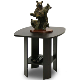 Walplus Espresso Simple Design Side Table - Size: 50.8 x 49.78 x 50.8cm - Black - Wilko - thumbnail 4