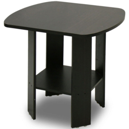Walplus Espresso Simple Design Side Table - Size: 50.8 x 49.78 x 50.8cm - Black - Wilko - thumbnail 3