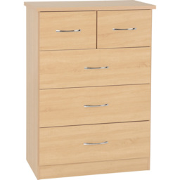 Seconique Nevada Sonoma Oak Effect 4 Piece Bedroom Furniture Set - Size: 4 Door - Brown - Wilko - thumbnail 6