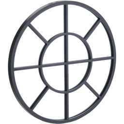 Living and Home Black Round Window Wall Mirror 50cm - Size: 50 x 50cm - Wilko - thumbnail 5