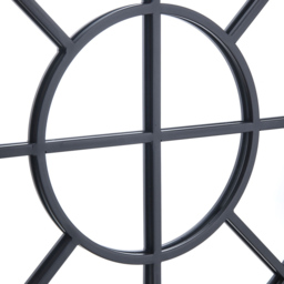Living and Home Black Round Window Wall Mirror 50cm - Size: 50 x 50cm - Wilko - thumbnail 6