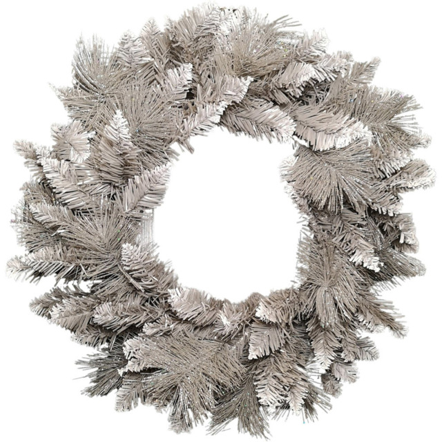 Premier Snow Tipped Silver Glitter Christmas Wreath 50cm - Size: 50 x 50 x 50cm - Wilko - image 1
