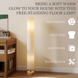 HOMCOM Grey LED Floor Lamp with 3 Colour Temperatures - Size: 20 x 20 x 126cm - Wilko - thumbnail 7