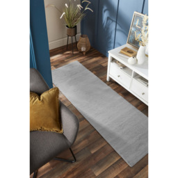 Origins My Washable Grey Faux Fur Rug 67 x 200cm - Origins Rugs - Wilko - thumbnail 3