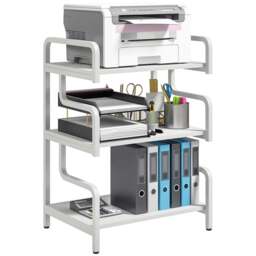 HOMCOM White 3 Shelf Metal Storage Shelf - Size: 77 x 40 x 55cm - Wilko - thumbnail 4