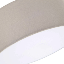 Happy Homewares Grey Linen Semi Flush Ceiling Light with Diffuser - Size: 19 x 30 x 30cm - Wilko - thumbnail 5