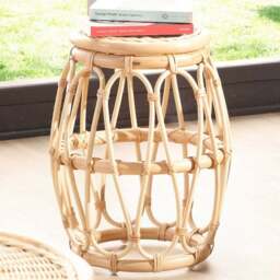 Desser Furniture Bejing Natural Rattan Lamp Table - Size: 45.0 cm x 36.0 cm x 36.0 cmcm - Brown - Wilko