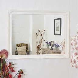 MirrorOutlet Hamilton White Shabby Chic Wall Mirror 117 x 91cm - Wilko - thumbnail 3