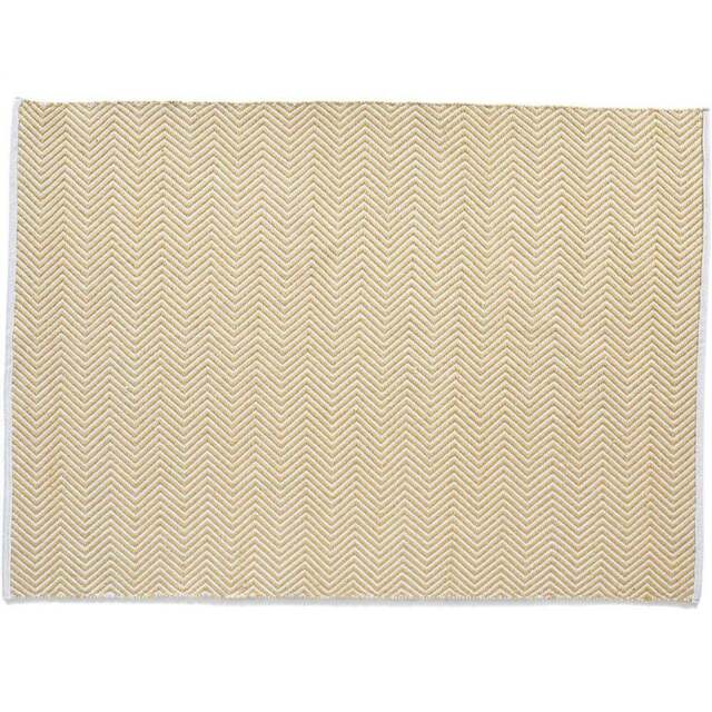 Hug Rug Gold Woven Herringbone Rug 160 x 230cm - Wilko - image 1