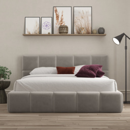 DS Living Ovella King Size Pebble Cubed Bed Frame - Grey - Wilko - thumbnail 4