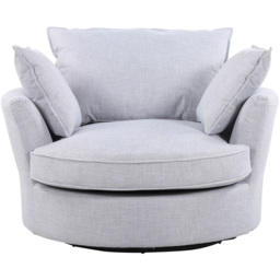 Artemis Home Irwin Smoke Swivel Cuddle Chair - Size: Single - Grey - Wilko - thumbnail 3