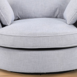 Artemis Home Irwin Smoke Swivel Cuddle Chair - Size: Single - Grey - Wilko - thumbnail 5