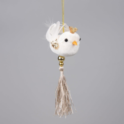 Shatchi White Robin Hanging Christmas Decoration - Size: 7 x 13 x 7cm - Wilko - thumbnail 3