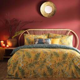 furn. Mazari King Size Mustard Duvet Set - Yellow - Wilko