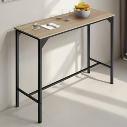 tectake Kerry 2 Seater Oak Sonoma High Dining Table - Brown - Wilko - thumbnail 1