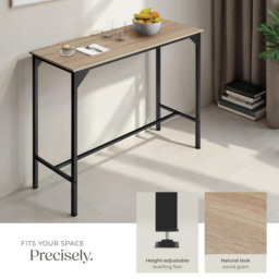 tectake Kerry 2 Seater Oak Sonoma High Dining Table - Brown - Wilko - thumbnail 5