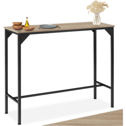 tectake Kerry 2 Seater Oak Sonoma High Dining Table - Brown - Wilko - thumbnail 3