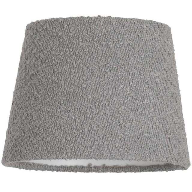 ValueLights Rory Grey Boucle Taper Shade - Size: 17 x 22 x 22cm - Wilko - image 1
