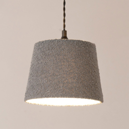 ValueLights Rory Grey Boucle Taper Shade - Size: 17 x 22 x 22cm - Wilko - thumbnail 3