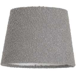 ValueLights Rory Grey Boucle Taper Shade - Size: 17 x 22 x 22cm - Wilko