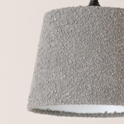 ValueLights Rory Grey Boucle Taper Shade - Size: 17 x 22 x 22cm - Wilko - thumbnail 4